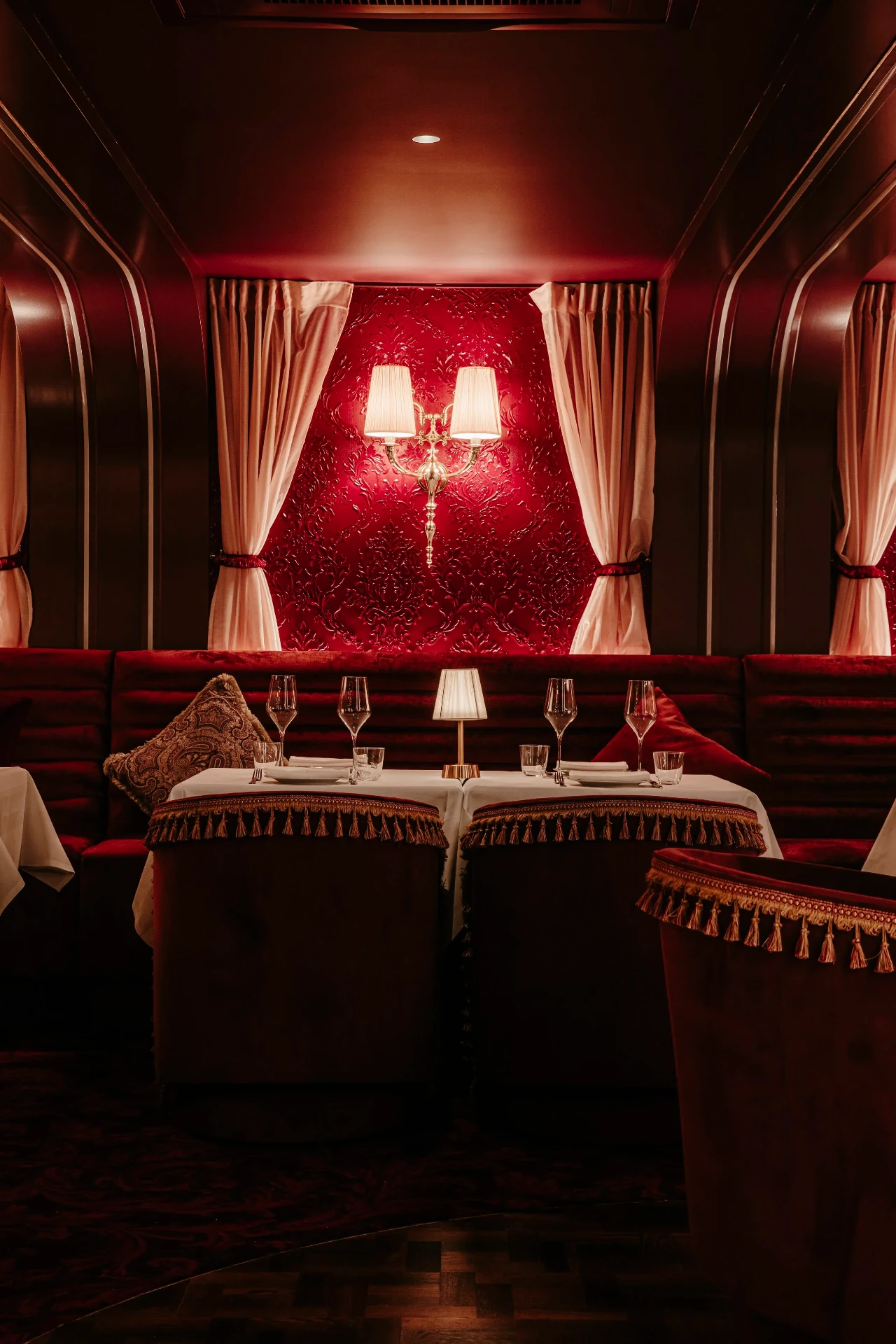 An atmospheric private dining room in Mayfair